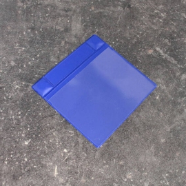 Magnettaschen für DIN A6, mit 2 Neodym-Magneten, Breitseite offen, blau 