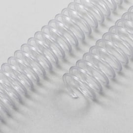 Spiralbinderücken, Plastikspiralen, DIN A4, 4:1 Teilung 10 mm | transparent