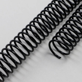 Spiralbinderücken, Plastikspiralen, DIN A4, 4:1 Teilung 10 mm | schwarz
