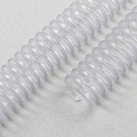 Spiralbinderücken, Plastikspiralen, DIN A4, 4:1 Teilung 14 mm | transparent