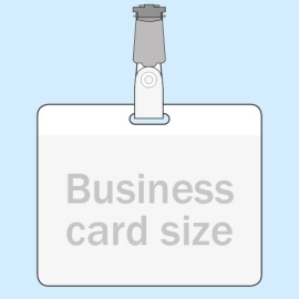 Ausweishüllen mit Clip, für Scheckkartenformat, Querformat 