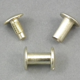 Buchschrauben mit Einpresskopf, vermessingt 12 mm