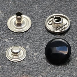 Druckknöpfe, Typ S, 12,4 mm, schwarz 