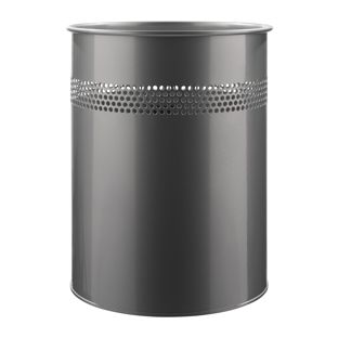 Papierkorb Metall silber