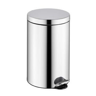 Treteimer 12 L silber | Edelstahl | glänzend