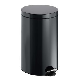Treteimer 12 L Stahl  | schwarz  | matt 