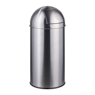 Push Mülleimer, Edelstahl matt silber 35 l 