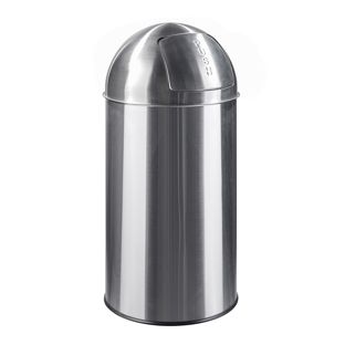 Push Mülleimer, Edelstahl matt silber 50 l 
