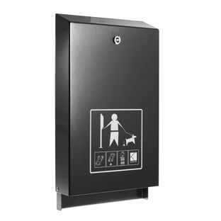 Hundekotbeutelspender, Stahl schwarz
