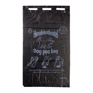 Hundekotbeutel, 3.000 Stück/ Karton, geblockt zu je 100 Stück schwarz 