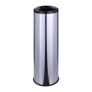 Mülleimer selbstlöschend 30 L Edelstahl  | silber  | glänzend 