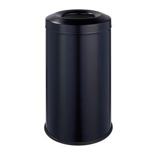 Mülleimer selbstlöschend 20 L Stahl  | schwarz  | matt 