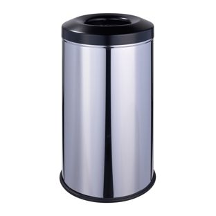 Mülleimer selbstlöschend 20 L Edelstahl  | silber  | glänzend 