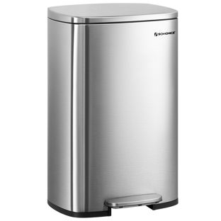 Tretmülleimer 50 Liter, Softclose silber
