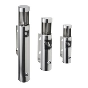 Wandaschenbecher DARWIN, Edelstahl, silber 