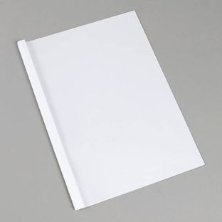 Thermobindemappe A4 mit Schlitz, Leinenkarton, 15 Blatt, weiß  | 240 g/m² | 1.5 mm