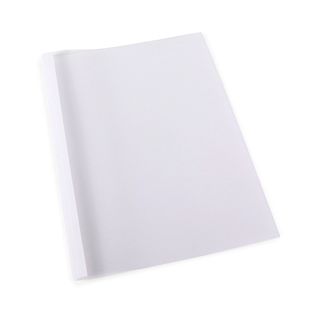 Thermobindemappe A4, Lederkarton, 40 Blatt, weiß  | 240 g/m² | 4 mm