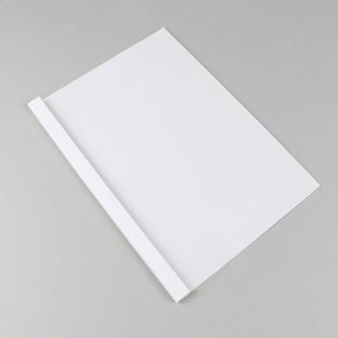 Thermobindemappe A4 mit Schlitz, Lederkarton, 30 Blatt, weiß  | 240 g/m² | 3 mm