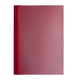 Ösenmappe A4, Lederkarton, 25 Blatt, rot  | 2 mm