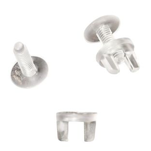 Displayschrauben aus Kunststoff, transparent 4,8 mm Durchmesser, 25 mm lang 