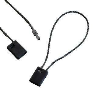 Textilfäden mit Einsteckbox schwarz | 120 mm