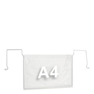 Drahtbügeltaschen für DIN A4, Breitseite offen Großverpackung (zu 100) 