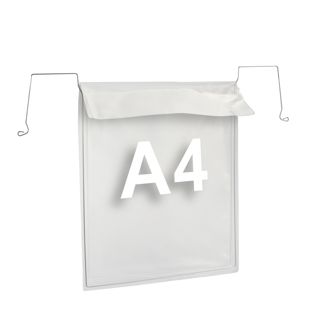 Drahtbügeltaschen für DIN A4, Schmalseite offen, mit Klappe Großverpackung (zu 100) 
