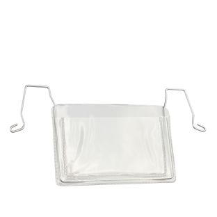 Drahtbügeltaschen 125 x 80 mm, Breitseite offen 