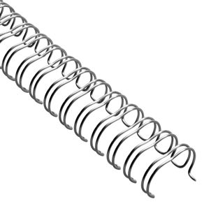 Drahtbinderücken 3:1, DIN A4, 16,0 mm (5/8")  | silber 