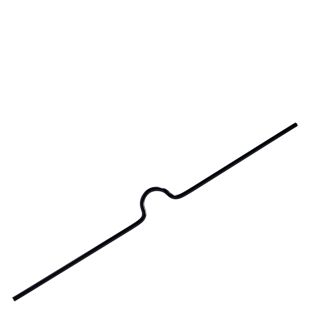 Vorgebogener Kalenderaufhänger 200 mm | schwarz 