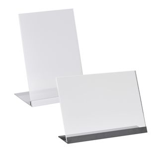 L-Aufsteller Acryl mit Aluminiumfuß 