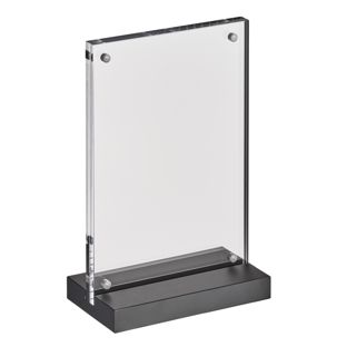 magnetischer T-Aufsteller mit schwarz-matten Sockel 