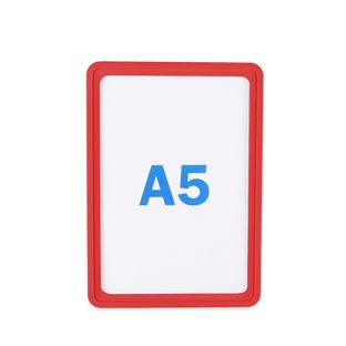 Plakatrahmen, Kunststoff A5  | rot 