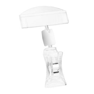 Sign-Clip mit kleiner Klammer und Preishalter, transparent 