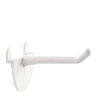 Displayhaken mit 3 Dornen, schmaler Arm, weiß 50 mm