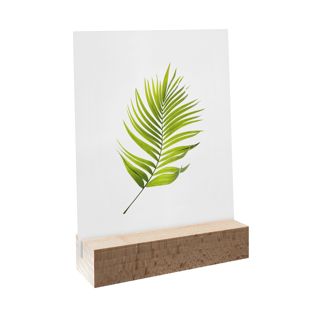 Kartenhalter aus Holz gerader Einsteckschlitz | Buche | 100 mm | natur