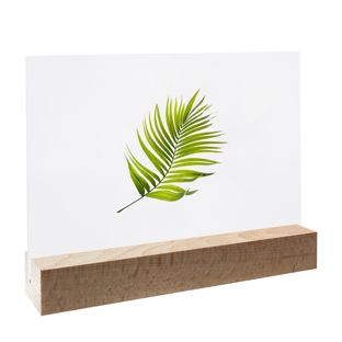 Kartenhalter aus Holz gerader Einsteckschlitz | Buche | 150 mm | natur