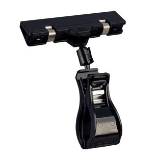 Sign-Clip mit großer Klammer und Schildhalter, schwarz