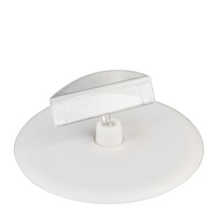 Sign-Clip mit Preishalter und selbstklebendem Tellerfuß (Ø 90 mm), transparent 