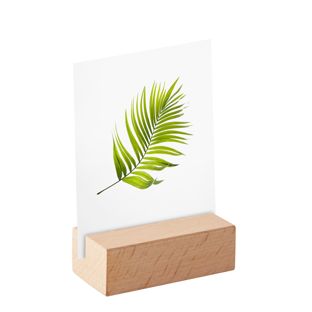 Kartenhalter aus Holz 60 mm | Buche  | gerader Einsteckschlitz  | natur 