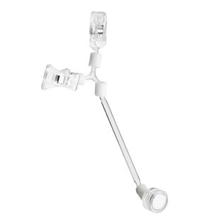 Sign-Clip mit Miniklammer, kleiner Klammer und Neodym-Magnetfuß, 10 cm Verlängerung, transparent 
