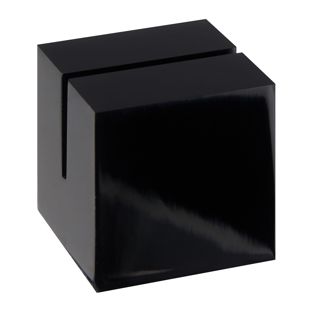 Kartenhalter "Würfel" aus Acryl schwarz | glänzend