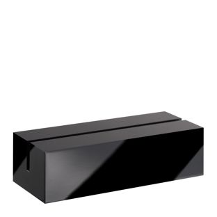 Kartenhalter aus Acryl, Sockel für variables Stecksystem MODUL 105 mm | schwarz  | glänzend 