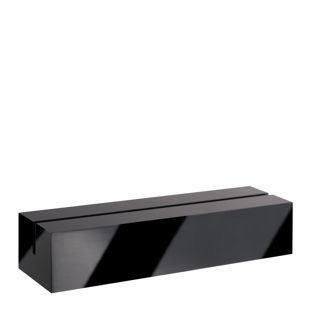 Kartenhalter aus Acryl, Sockel für variables Stecksystem MODUL 148 mm | schwarz  | glänzend 