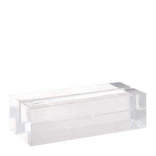 Kartenhalter aus Acryl, Sockel für variables Stecksystem MODUL 105 mm | transparent  | glänzend 