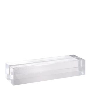 Kartenhalter aus Acryl, Sockel für variables Stecksystem MODUL 148 mm | transparent  | glänzend 