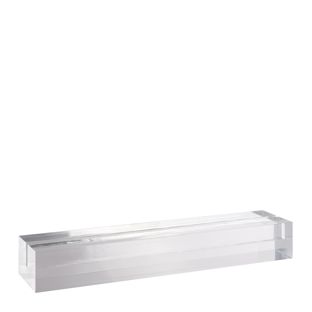 Kartenhalter aus Acryl, Sockel für variables Stecksystem MODUL 210 mm | transparent  | glänzend 