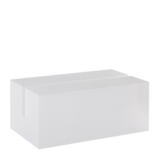 Kartenhalter aus Acryl, Sockel für variables Stecksystem MODUL transparent | 74 mm | matt