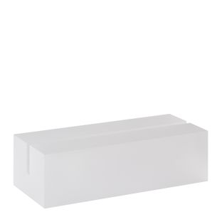 Kartenhalter aus Acryl, Sockel für variables Stecksystem MODUL 105 mm | transparent  | matt 