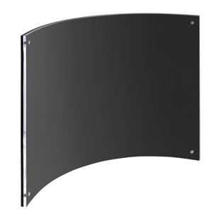 magnetischer Bilderrahmen, gebogen 200x300 mm/A4  | transparent|schwarz 